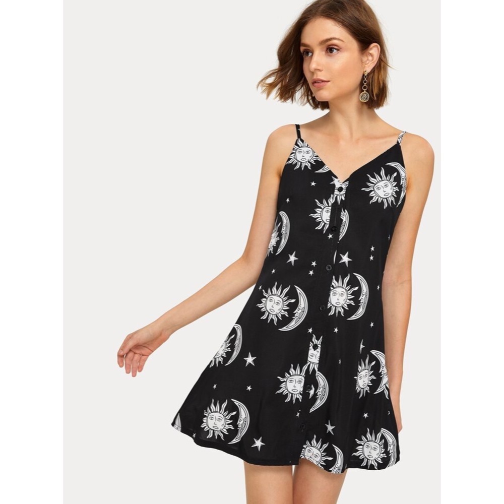 Black and white sun/moon dress